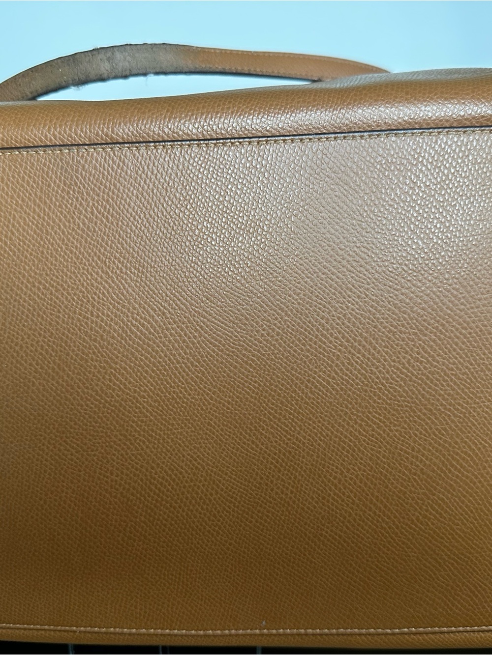 Coach Cognac Leather Street Tote with Gold Logo - Picture 6 of 15